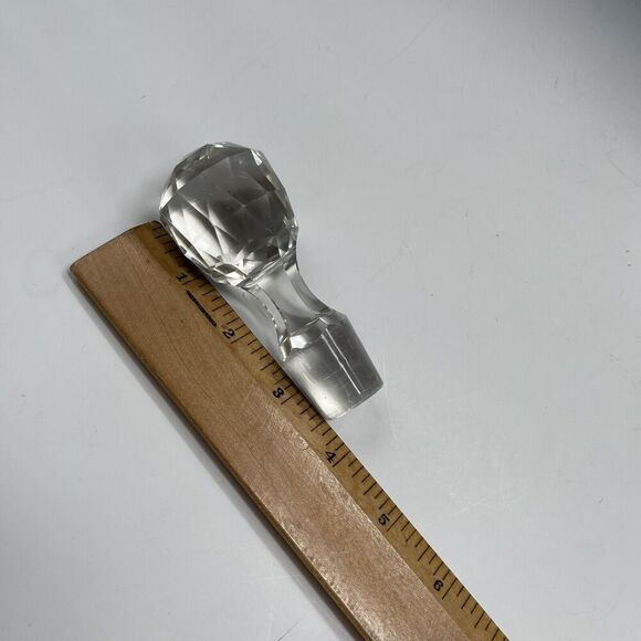 Vintage Glass Decanter‎ w/ Stopper Clear Diamond - Picture 10 of 16